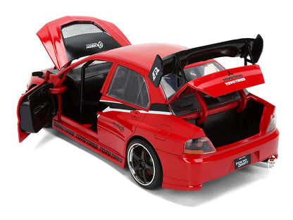 Sean's Mitsubishi Lancer Evolution IX RHD (Right Hand Drive) Red with Graphics "The Fast and the Furious: Tokyo Drift" (2006) Movie "Fast & Furious 25 Years" Series 1/24 Diecast Model Car by Jada Miniature Motors Default Title Default Title-