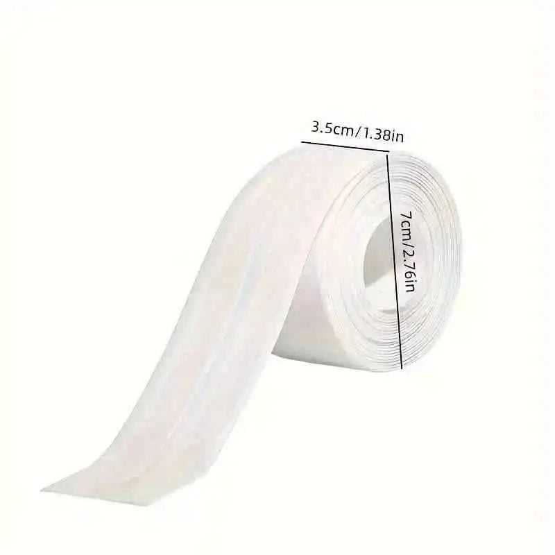 Self-adhesive waterproof caulk strip roll, curved strip size 3.5cm wide, 7m long