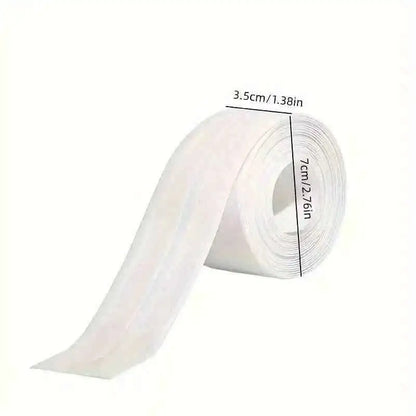Self-adhesive waterproof caulk strip roll, curved strip size 3.5cm wide, 7m long