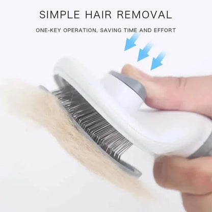 Self Cleaning Slicker Brush Suitable for Pets with Long or Short Hair - Cartsfy Inc.