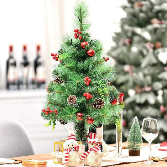 Set of 2 29 Inch Battery Powered Pre-lit Pathway Holiday Christmas Trees Cartsfy Inc.