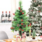 Set of 2 29 Inch Battery Powered Pre-lit Pathway Holiday Christmas Trees Cartsfy Inc.