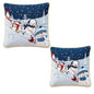 Set of 2 Snowmen Enjoying Winter Sport Parade Christmas Throw Cushion Pillow Covers BestPysanky Default Title Default Title-