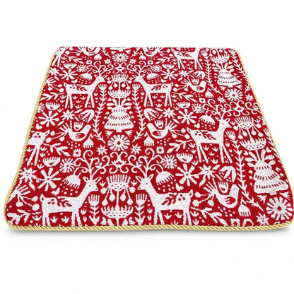 Set of 2 White Deer in the Woods Christmas Throw Cushion Pillow Covers Cartsfy Inc.