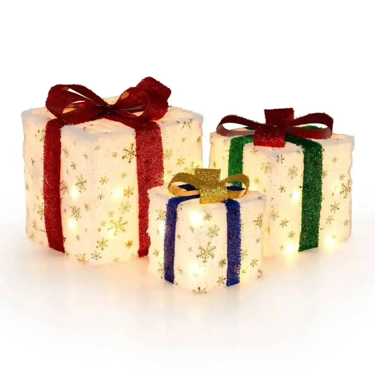 Set of 3 Christmas Lighted Gift Boxes with 48 Bright Warm Lights Cartsfy Inc.
