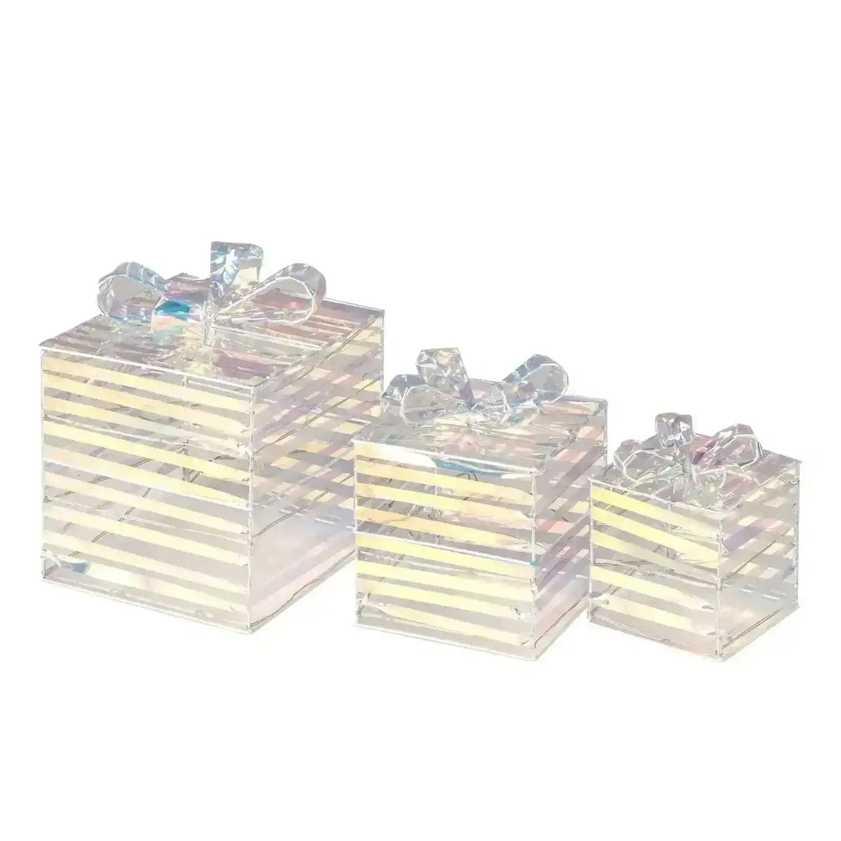 Set of 3 Christmas Lighted Gift Boxes with Bows and Plug Cartsfy Inc.