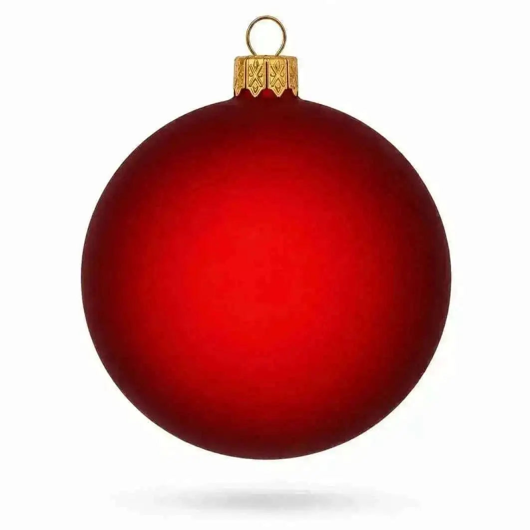 Set of 4 Translucent Red Glass Christmas Ornaments – 4 Inches Cartsfy Inc.