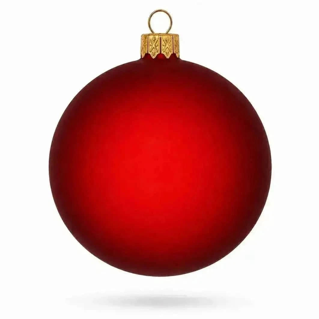 Set of 6 Translucent Red Glass Ball Christmas Ornaments 3.25 Inches (053) Cartsfy Inc.