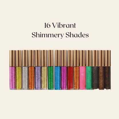 Shimmer & Shine Glitter Eyeliner – Vegan, Allergen-Free, Long-Wearing EpiLynx 2 yellow gold 4 red brown 5 purple 2 yellow gold-4 red brown-5 purple-6 light gold-7 green-8 blue-9 fuchsia-10 red-11 gold brown-12 pink-14 dark brown-15 brown-16 earth brown-