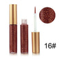 Burgundy red glitter eyeliner bottle with gold cap and clear wand tip