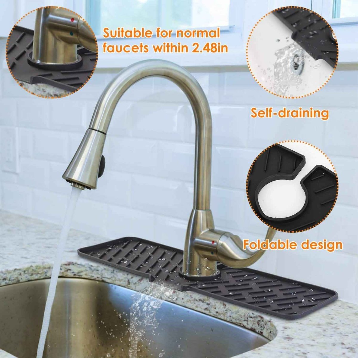 Silicon Faucet Kitchen Sink Mat - Cartsfy Inc.