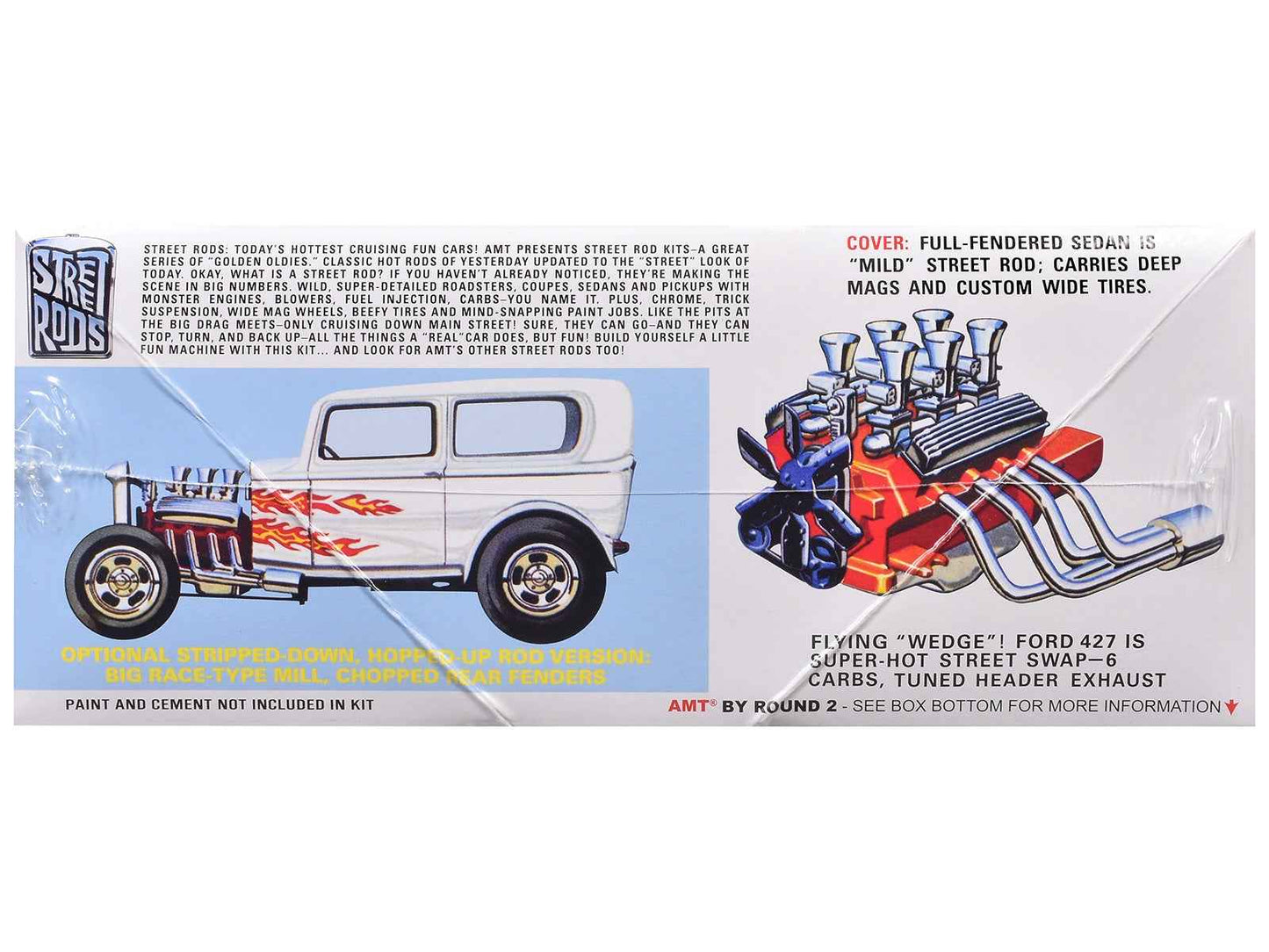Skill 2 Model Kit 1932 Ford Tudor Sedan "Street Rods" Series 1/25 Scale Model by AMT Miniature Motors Default Title Default Title-