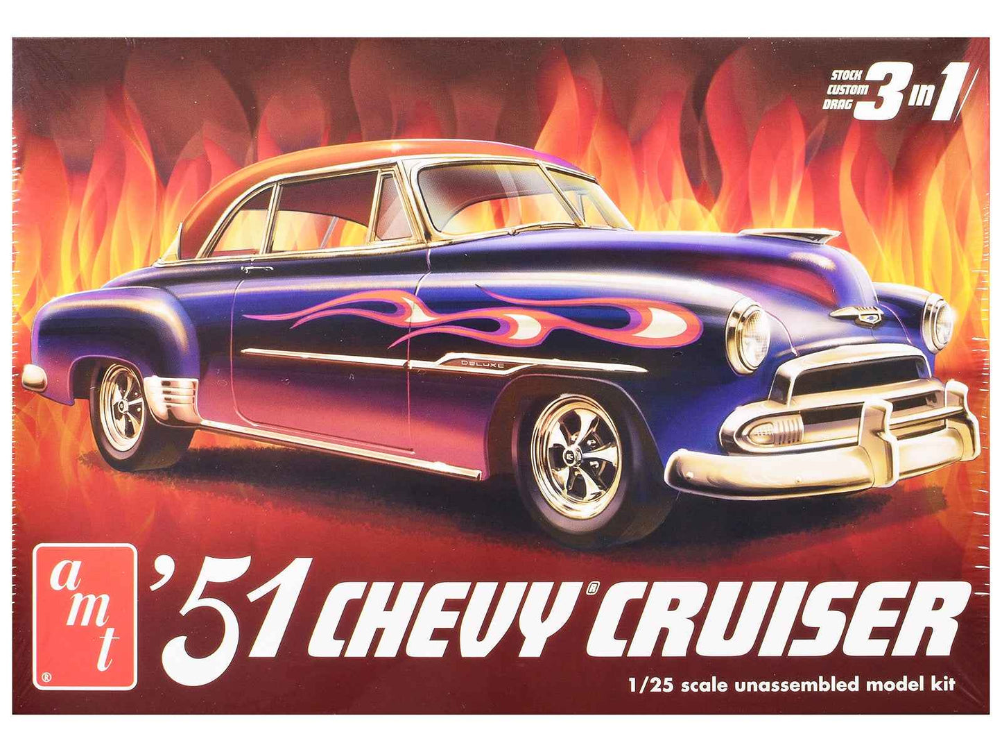 Skill 2 Model Kit 1951 Chevrolet Cruiser 3-in-1 Kit 1/25 Scale Model by AMT Miniature Motors Default Title Default Title-