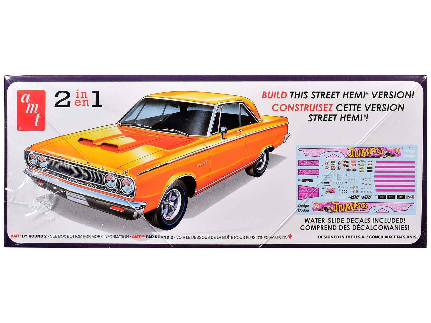 Skill 2 Model Kit 1965 Dodge Coronet 500 Hemi 2-in-1 Kit 1/25 Scale Model by AMT Cartsfy Inc.