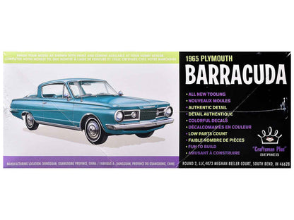 1965 Plymouth Barracuda model kit box with blue car illustration