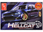 1/25 car model kit box with dark Charger Hellcat and gold wheels, front view