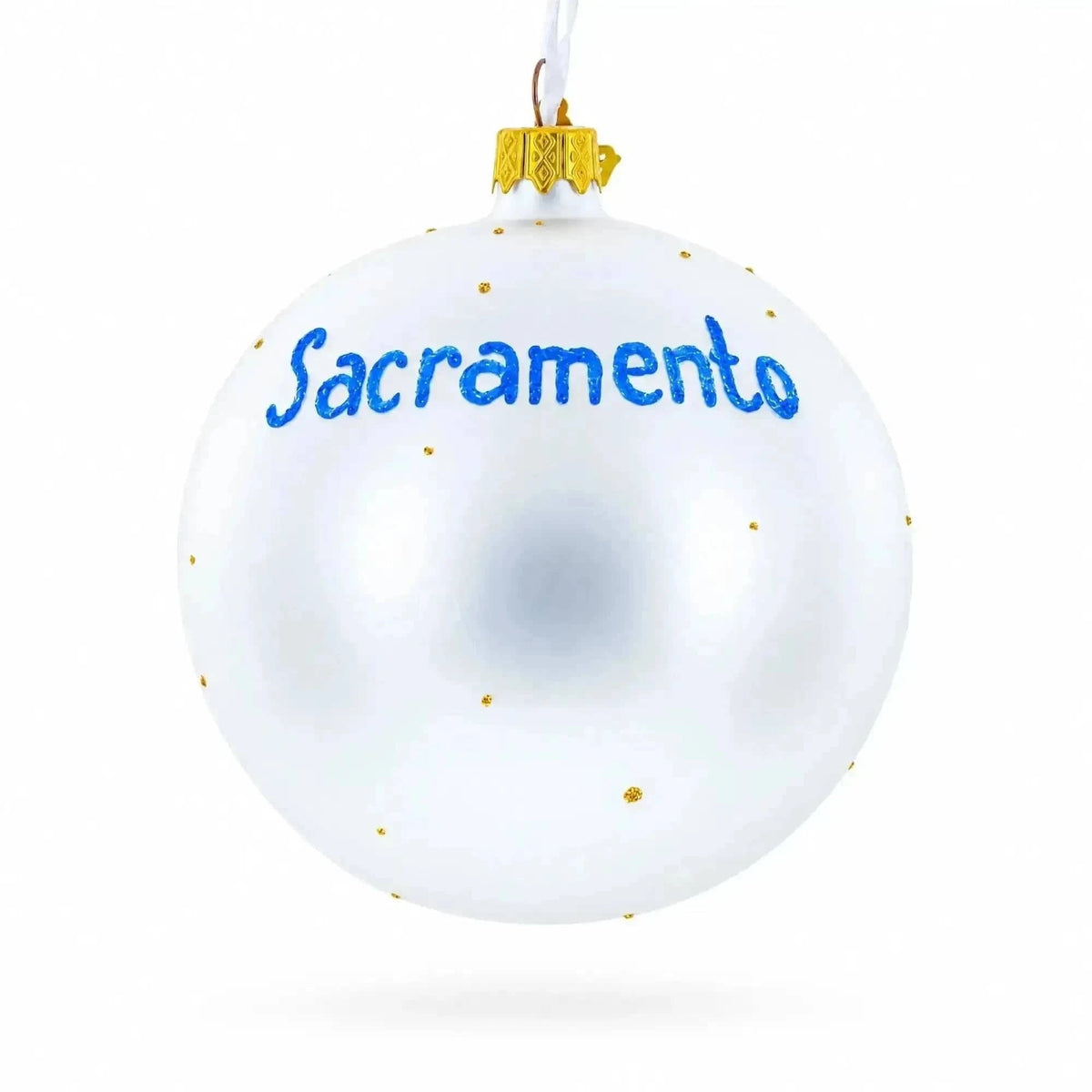 Skyline of Sacramento, California Glass Ball Christmas Ornament 4 Inches Cartsfy Inc.