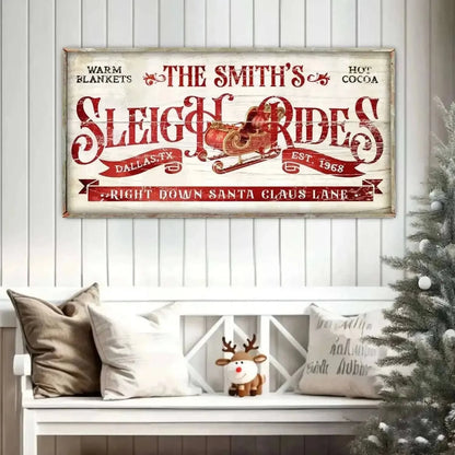 Sleigh Rides Christmas Sign III Cartsfy Inc.