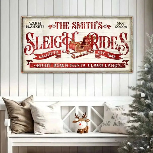 Sleigh Rides Christmas Sign III Cartsfy Inc.