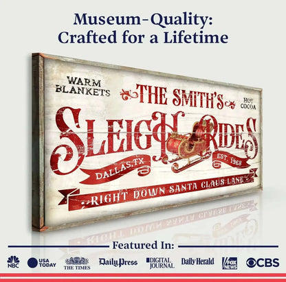Sleigh Rides Christmas Sign III Cartsfy Inc.