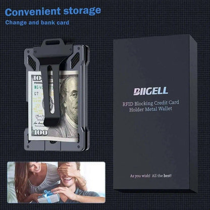 Slim Aluminum Metal Money Wallet DailySale Default Title Default Title-