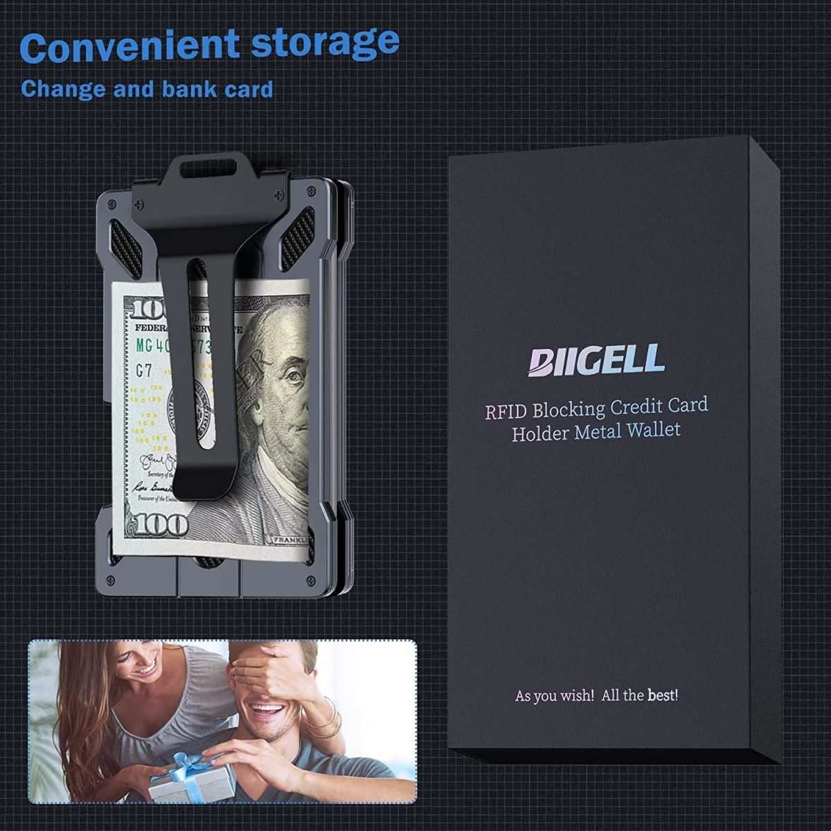 Slim Aluminum Metal Money Wallet Cartsfy Inc.