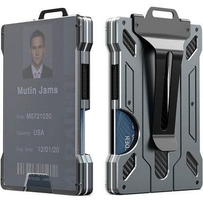 Slim Aluminum Metal Money Wallet - Cartsfy Inc.