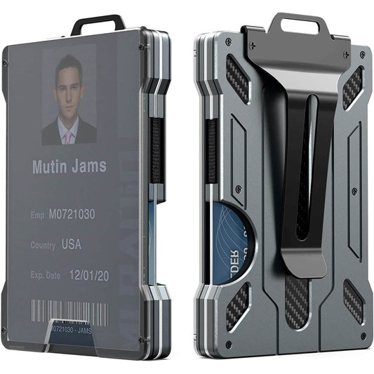 Slim Aluminum Metal Money Wallet - Cartsfy Inc.