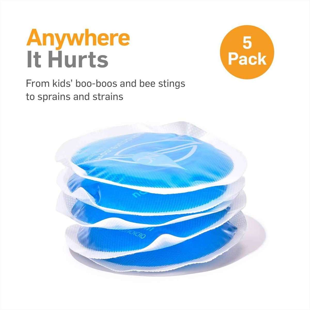 Small Gel Ice Cold Packs for Face – 4" Round, Reusable Cold Compress (5-Pack) Cartsfy Inc.