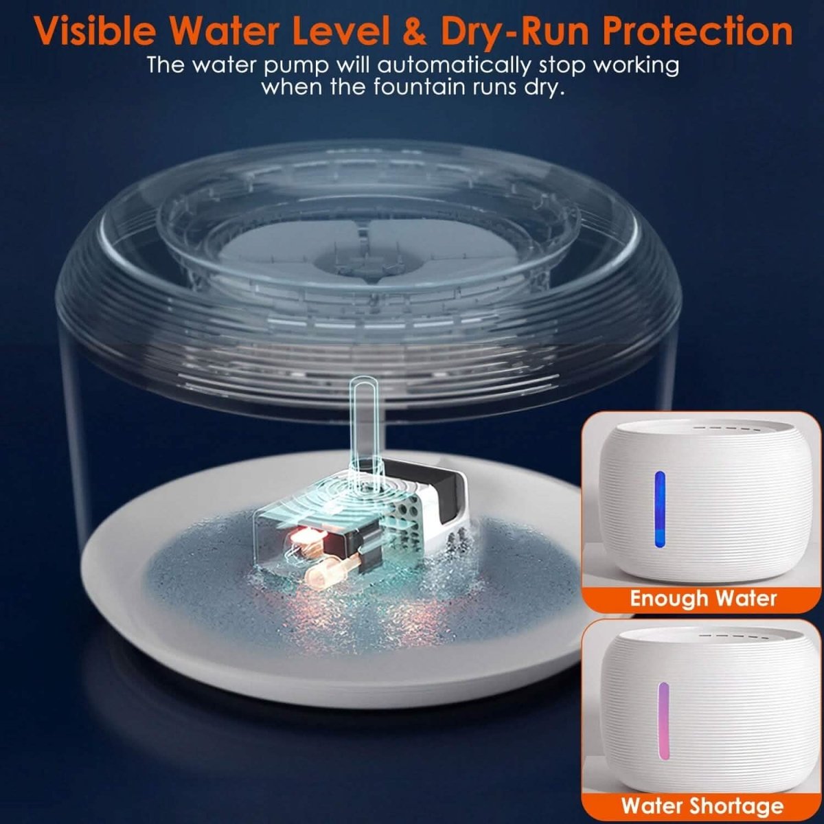 Smart Pet Drinking Fountain with LED Light 7 - Pack Replaceable Water Filters - Cartsfy Inc.