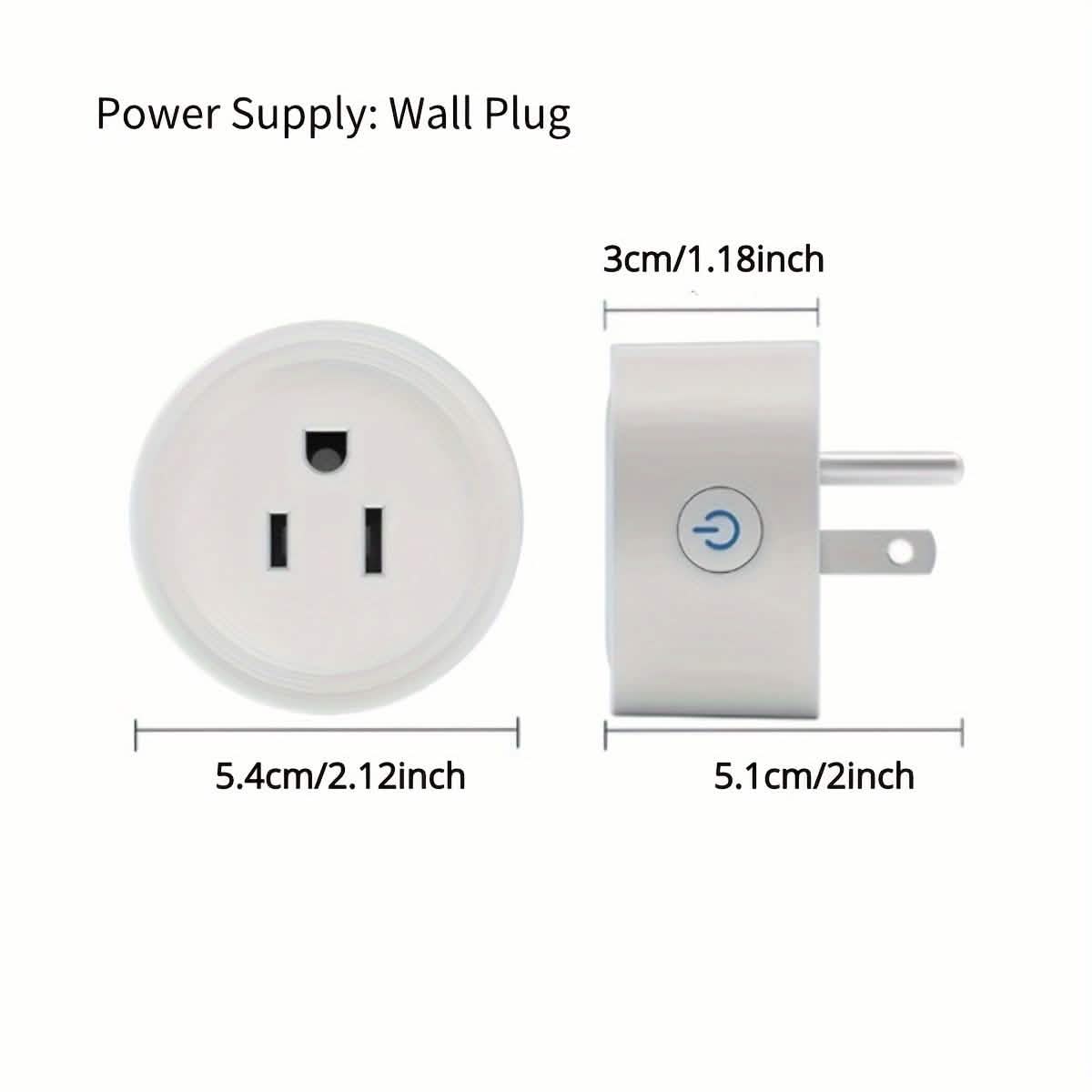 Smart WiFi Plug Outlet Adapter, Works with Alexa & Google, Timer, Voice Control, 2.4GHz Network Home Automation Cartsfy Inc.