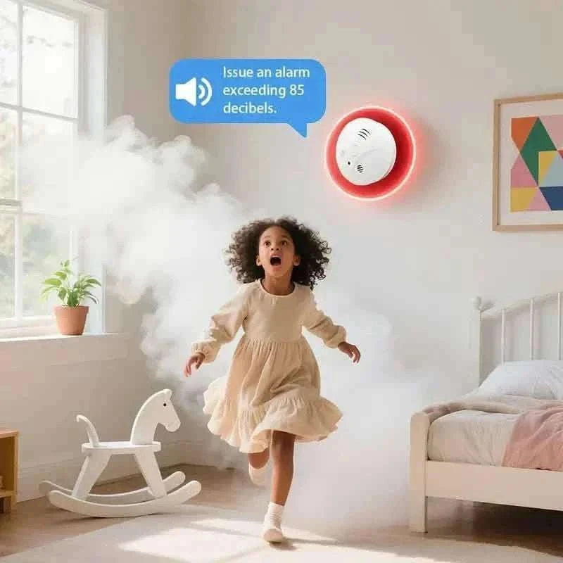 Smoke and Fire Detector Alarm – Portable Photoelectric Fire Alarm with Silence Button Cartsfy Inc.