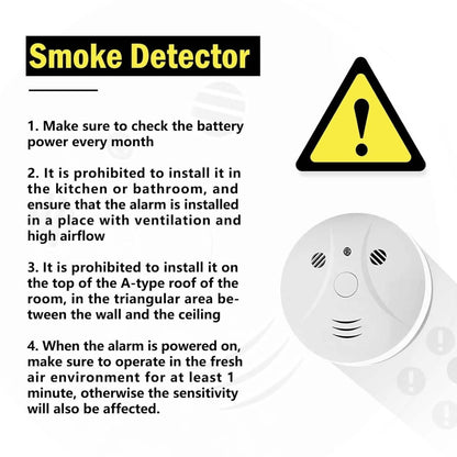 Smoke and Fire Detector Alarm – Portable Photoelectric Fire Alarm with Silence Button - Cartsfy Inc.