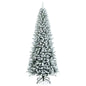 Snow-Flocked Hinged Artificial Christmas Pencil Tree with Mixed Tips Cartsfy Inc.