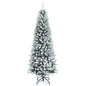 Snow-Flocked Hinged Artificial Christmas Pencil Tree with Mixed Tips Cartsfy Inc.