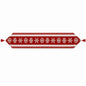 Snowflakes on Red Pattern Christmas Tablecloth Holiday Runner 76.5 Inches Cartsfy Inc.