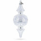 Snowy Pearl Double-Ended Finial Drop Glass Christmas Ornament Cartsfy Inc.