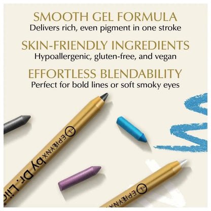 Soft-Glide Kajal Eyeliner Pen – Smudge-Resistant, Comfortable Wear for Sensitive Eyes EpiLynx Blackest Black Moonlight Black Shimmer Royal Purple Shimmer Blackest Black-Moonlight Black Shimmer-Royal Purple Shimmer-Moonlight White Shimmer-Royal Blue Shimmer-