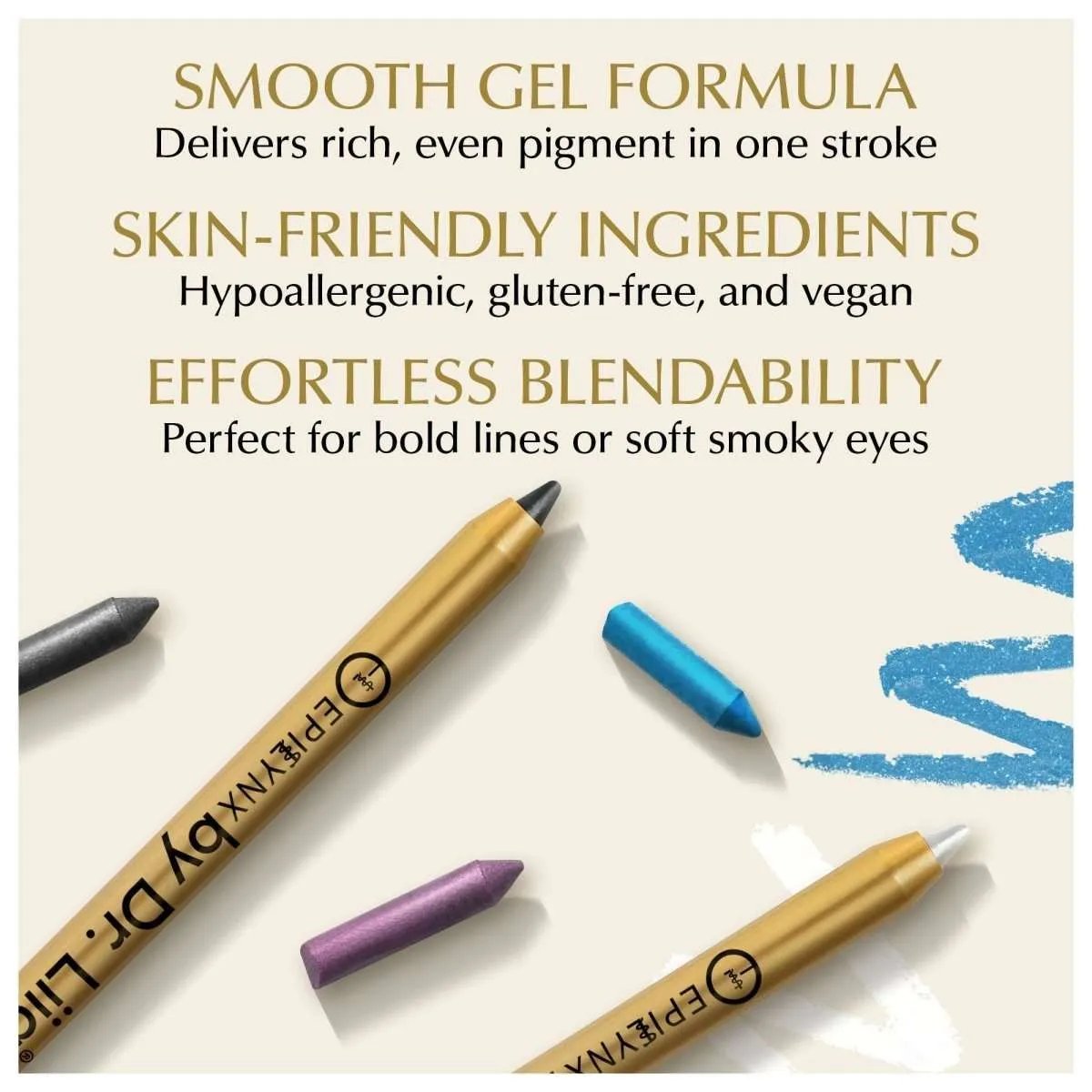 Soft-Glide Kajal Eyeliner Pen – Smudge-Resistant, Comfortable Wear for Sensitive Eyes EpiLynx Blackest Black Moonlight Black Shimmer Royal Purple Shimmer Blackest Black-Moonlight Black Shimmer-Royal Purple Shimmer-Moonlight White Shimmer-Royal Blue Shimmer-