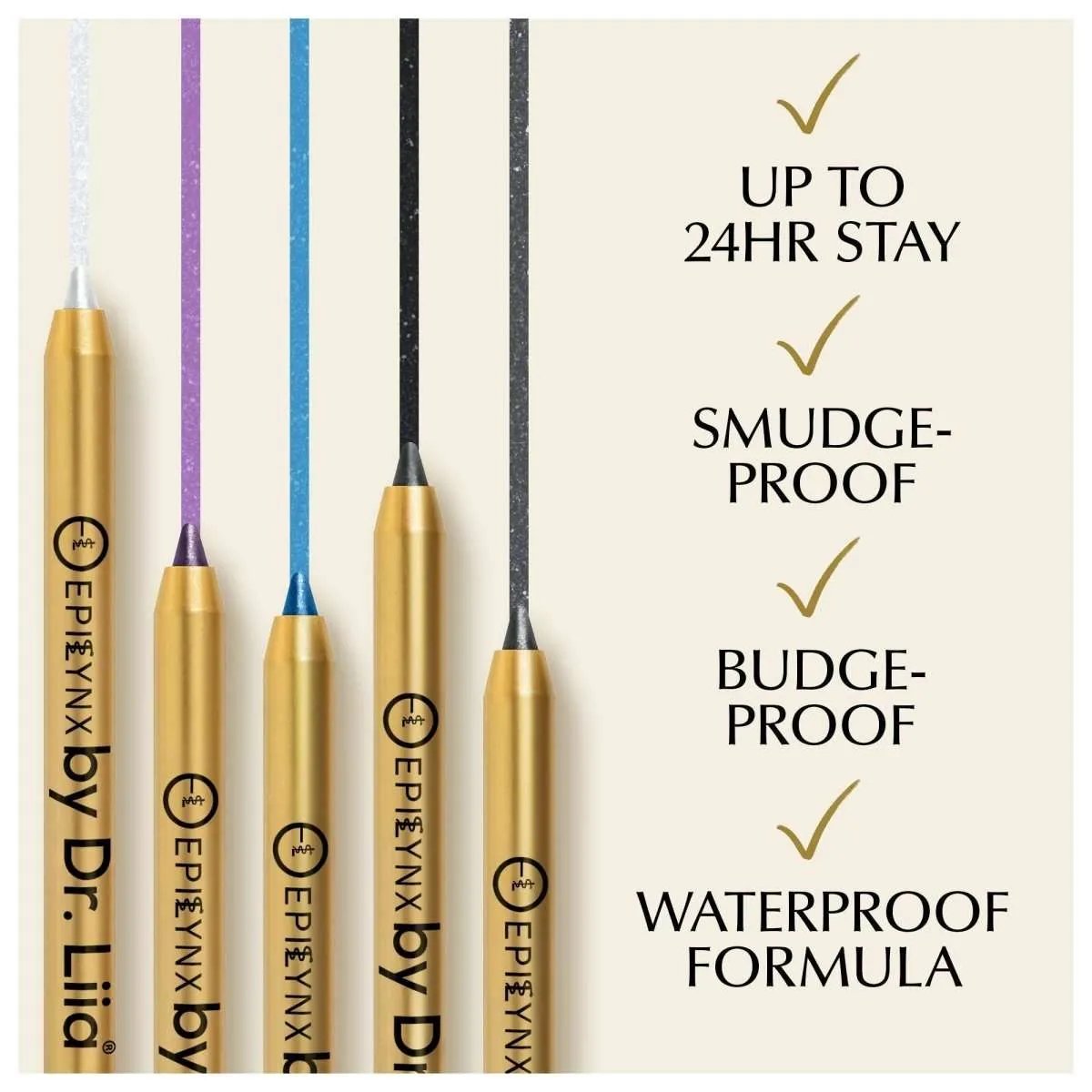 Soft-Glide Kajal Eyeliner Pen – Smudge-Resistant, Comfortable Wear for Sensitive Eyes EpiLynx Blackest Black Moonlight Black Shimmer Royal Purple Shimmer Blackest Black-Moonlight Black Shimmer-Royal Purple Shimmer-Moonlight White Shimmer-Royal Blue Shimmer-
