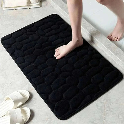 Soft Memory Foam Non Slip Cobblestone Embossing Bath Mat Cartsfy Inc.