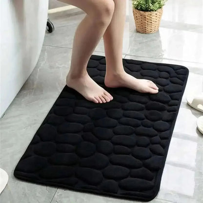 Soft Memory Foam Non Slip Cobblestone Embossing Bath Mat DailySale Navy / S Navy / L Apple Green / S Navy / S-Navy / L-Apple Green / S-Apple Green / L-Camel / S-Camel / L-Black / S-Black / L-Blue / S-Blue / L-Coffee / S-Coffee / L-Gray / S-Gray / L-Khaki / S-Khaki / L-Pink / S-Pink / L-