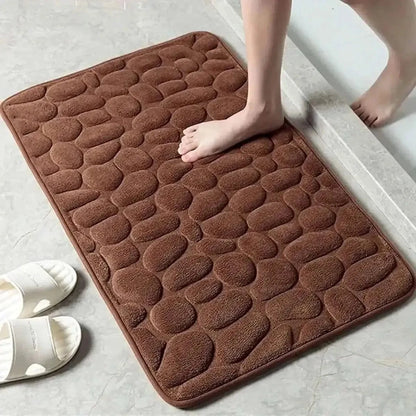 Soft Memory Foam Non Slip Cobblestone Embossing Bath Mat DailySale Navy / S Navy / L Apple Green / S Navy / S-Navy / L-Apple Green / S-Apple Green / L-Camel / S-Camel / L-Black / S-Black / L-Blue / S-Blue / L-Coffee / S-Coffee / L-Gray / S-Gray / L-Khaki / S-Khaki / L-Pink / S-Pink / L-