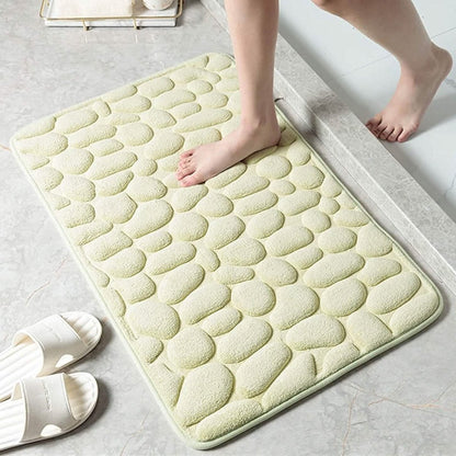 Soft Memory Foam Non Slip Cobblestone Embossing Bath Mat - Cartsfy Inc.