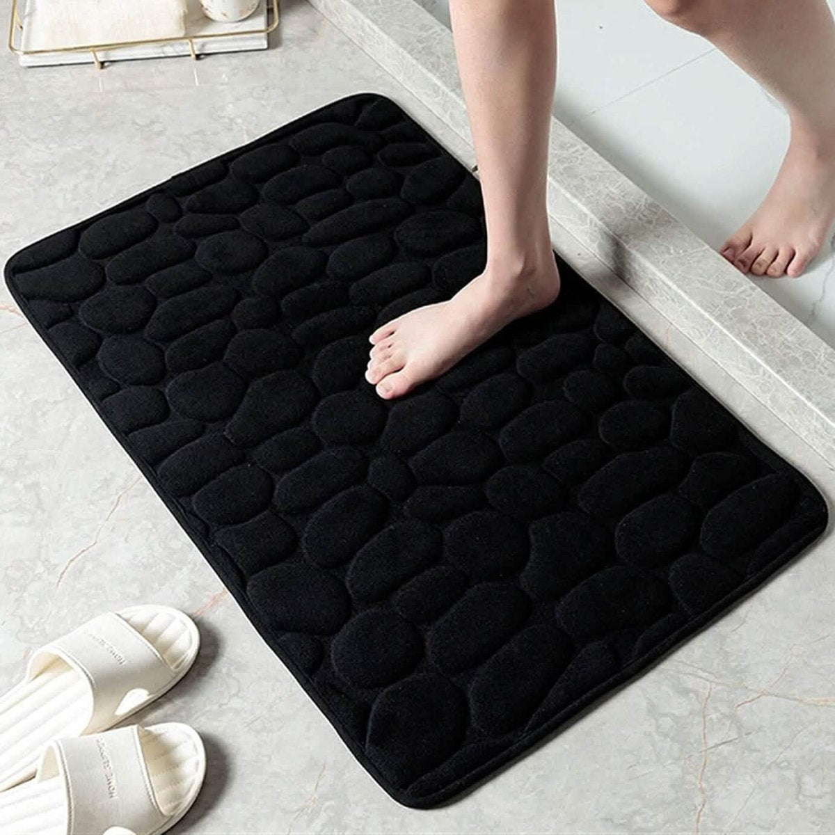 Soft Memory Foam Non Slip Cobblestone Embossing Bath Mat - Cartsfy Inc.