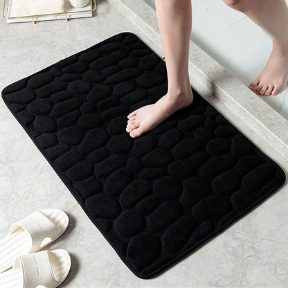Soft Memory Foam Non Slip Cobblestone Embossing Bath Mat - Cartsfy Inc.