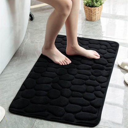 Soft Memory Foam Non Slip Cobblestone Embossing Bath Mat - Cartsfy Inc.