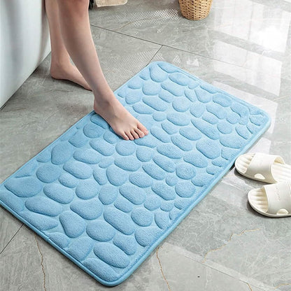 Soft Memory Foam Non Slip Cobblestone Embossing Bath Mat - Cartsfy Inc.