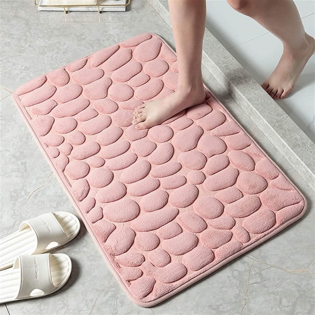 Soft Memory Foam Non Slip Cobblestone Embossing Bath Mat - Cartsfy Inc.