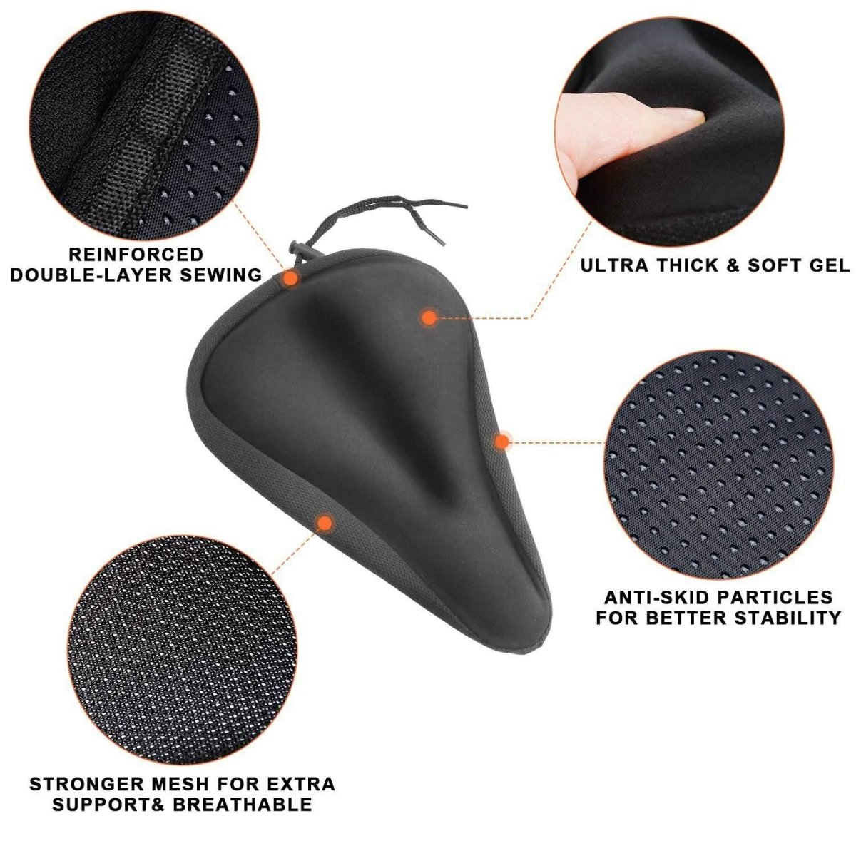 Soft Silicone Gel Bike Seat Saddle Cushion Cover - Cartsfy Inc.